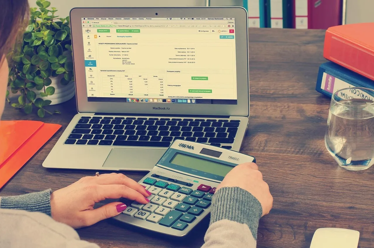 Photo showing bookkeeping, accounting and taxes.