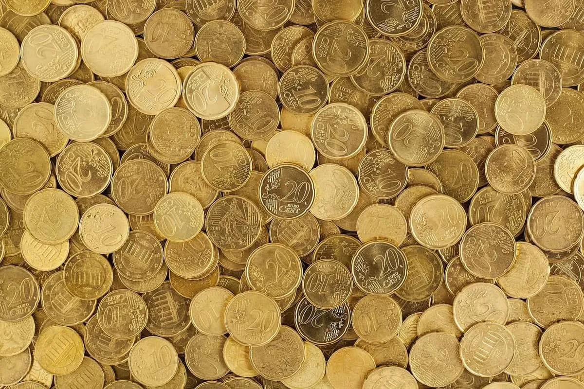 Photo showing euro, coins, currency and cent.