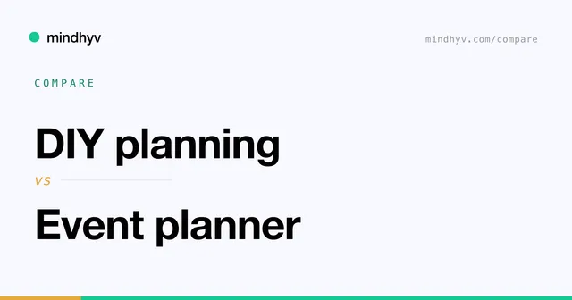 DIY planning versus Event planner