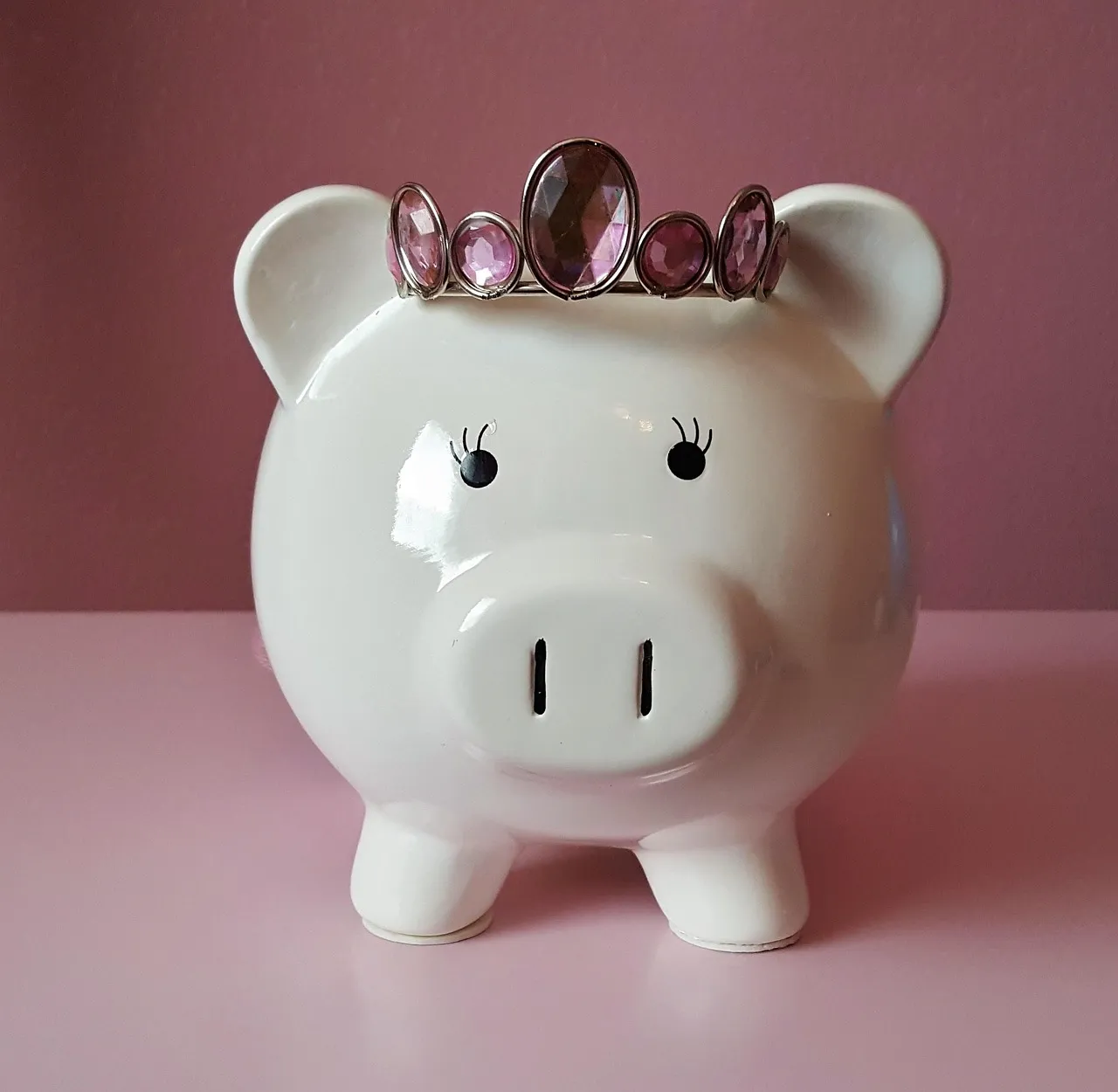 Photo showing piggy bank, pig, piggy and pink.