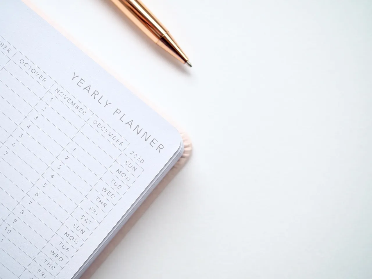 Photo showing planner, 2019 and year.
