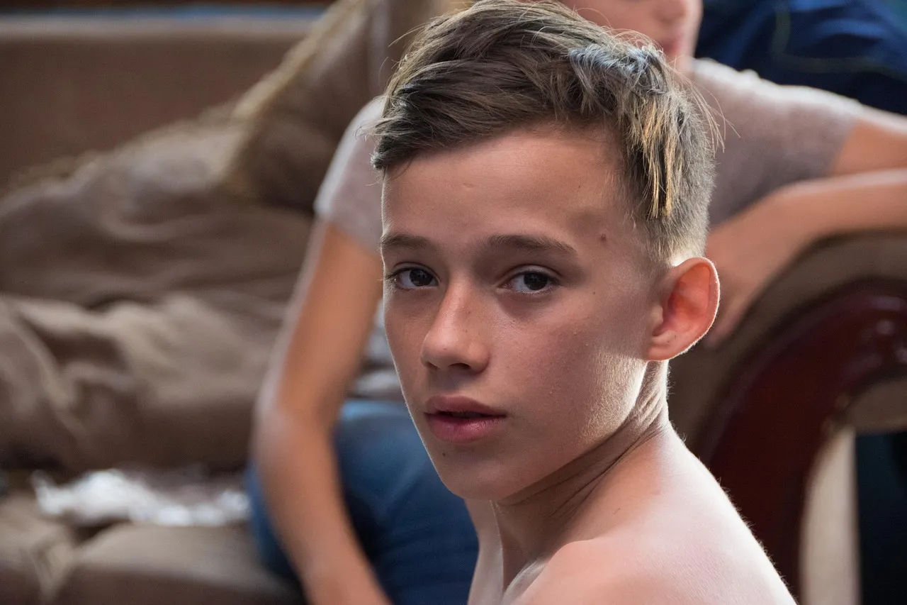 Photo showing boy, thinking, child and people.