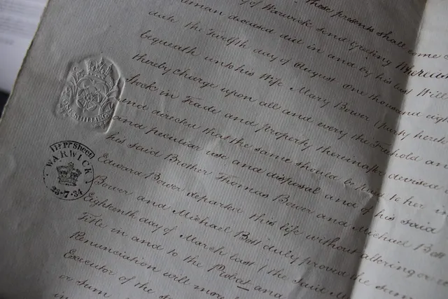 Photo showing letter, document and handwriting.