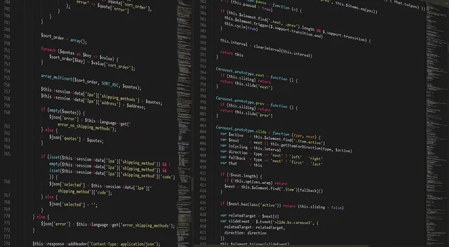 Photo showing programming, html and css.