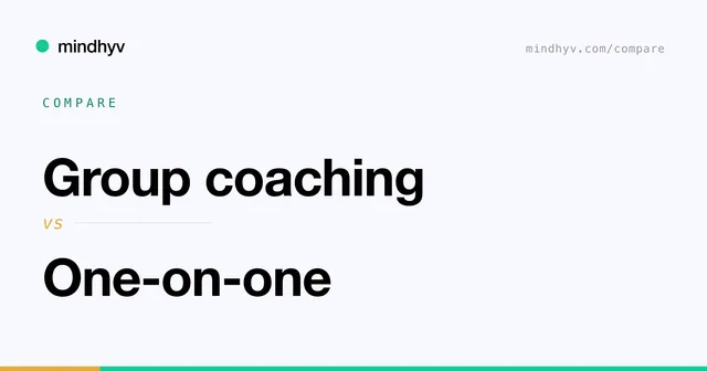 Group coaching versus One-on-one