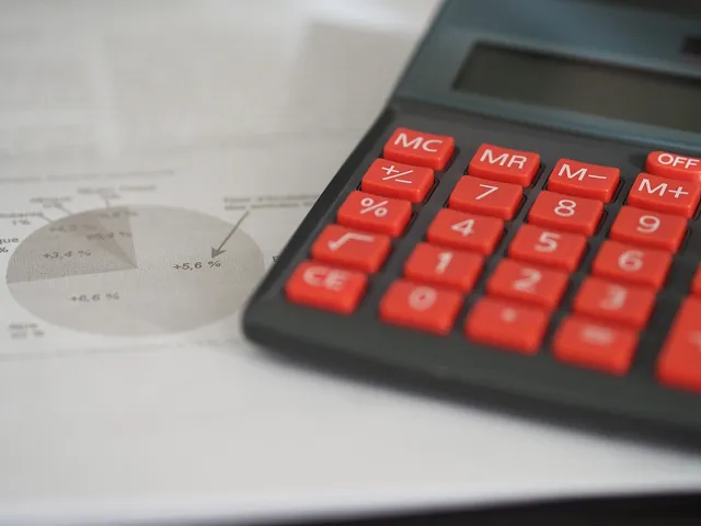 Photo showing business, calculator and calculation.