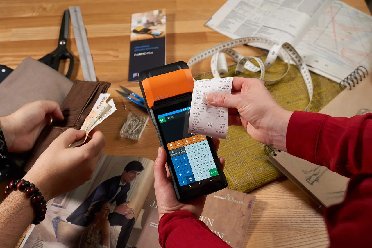 Photo showing checkout, eet, electronic records and sales.