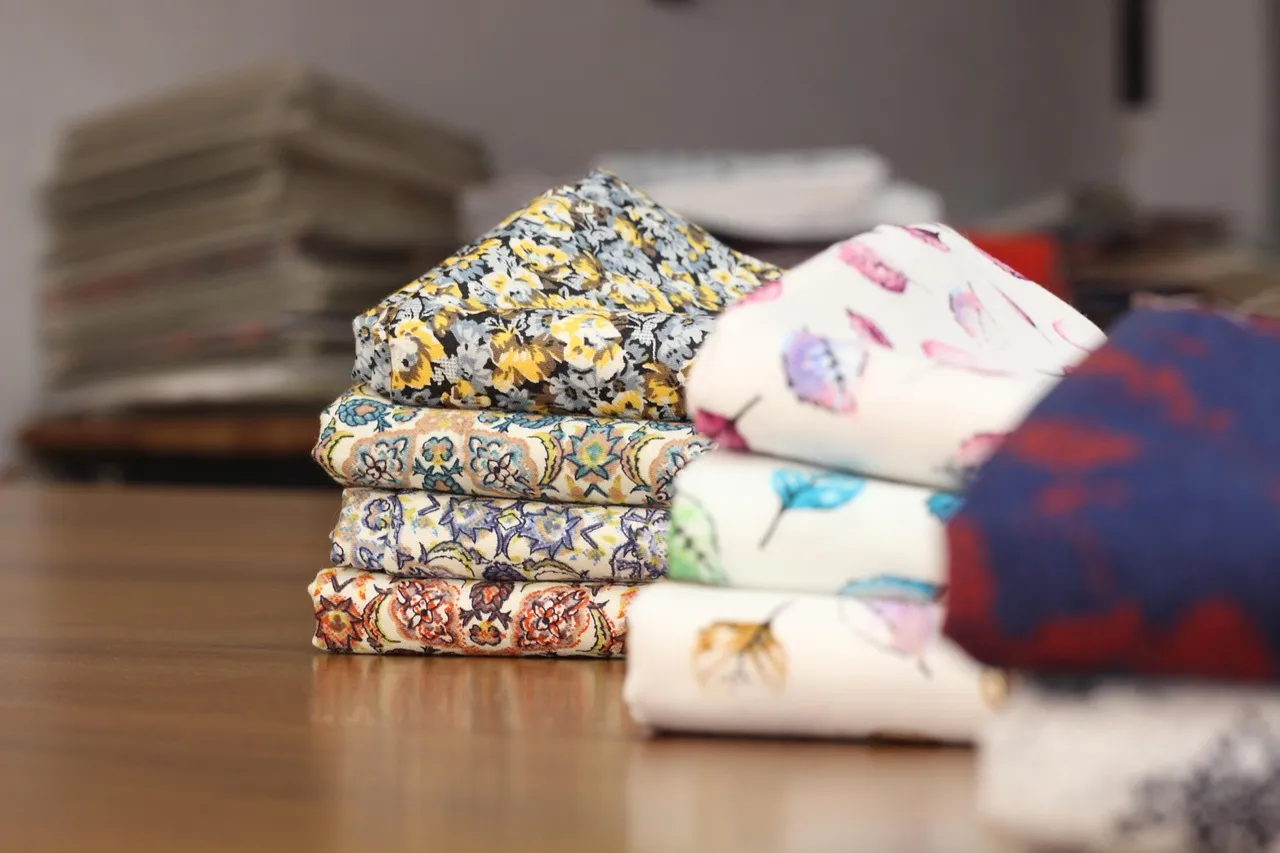 Photo showing floral prints, prints, floral and print.