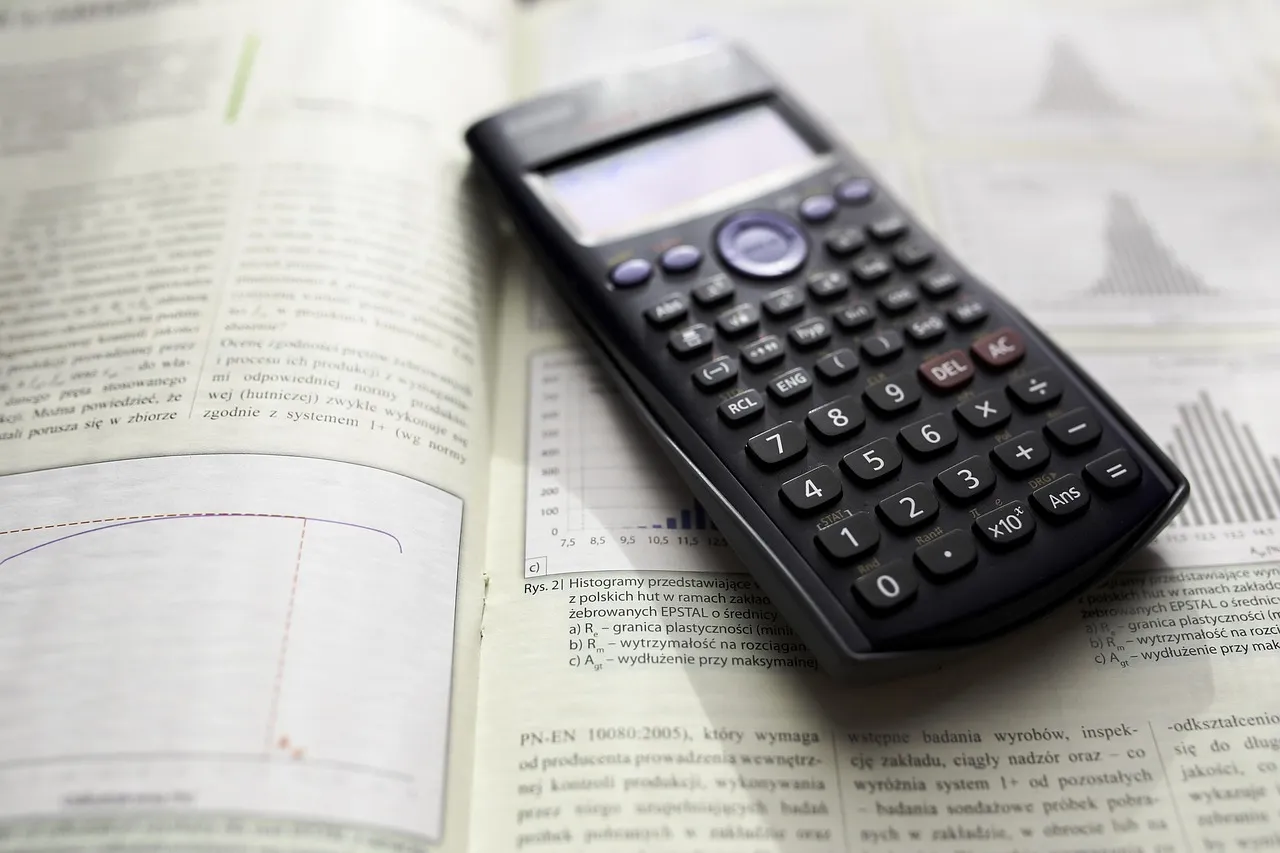 Photo showing calculator, scientific, numbers and finance.