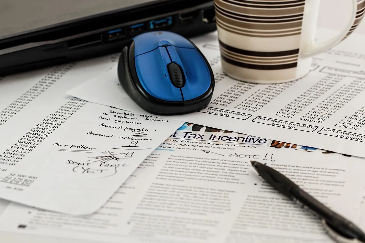 Photo showing tax, forms and income.