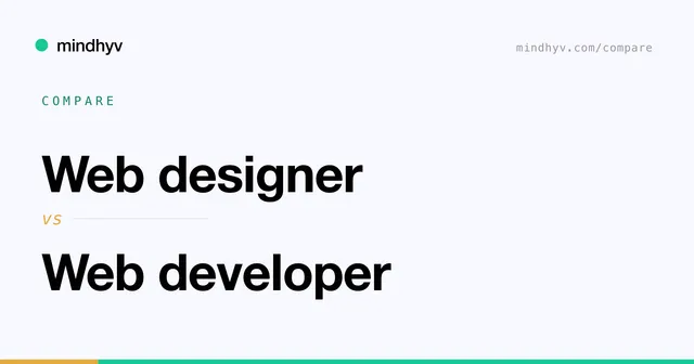 Web designer versus Web developer