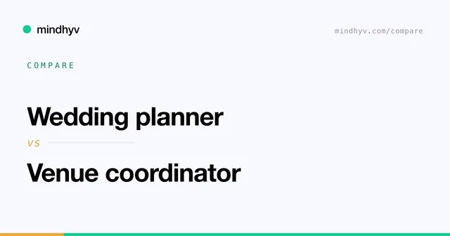 Wedding planner versus Venue coordinator