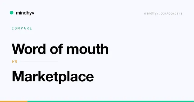Word of mouth versus Marketplace