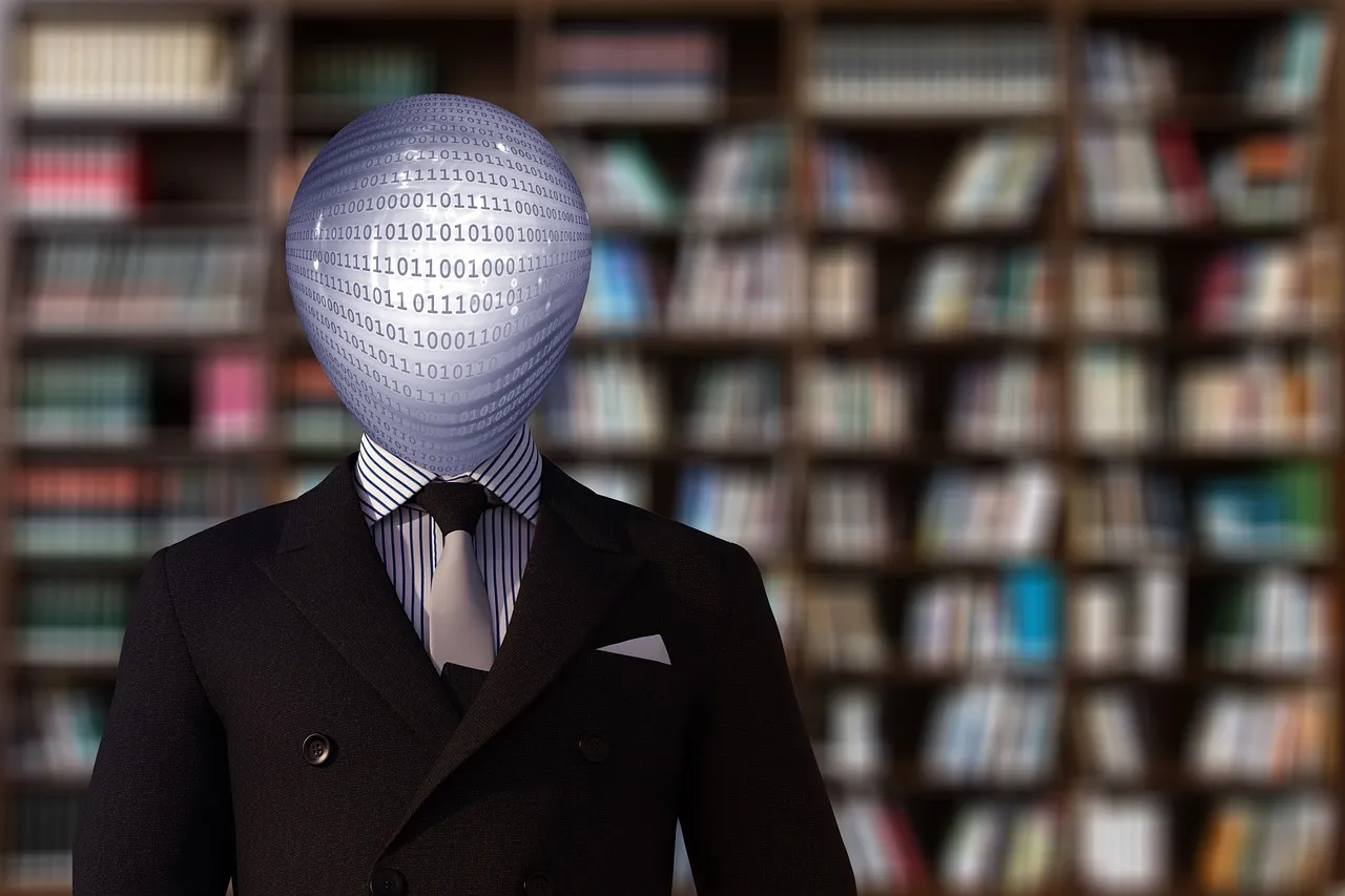 Photo showing books, man, person and businessman.