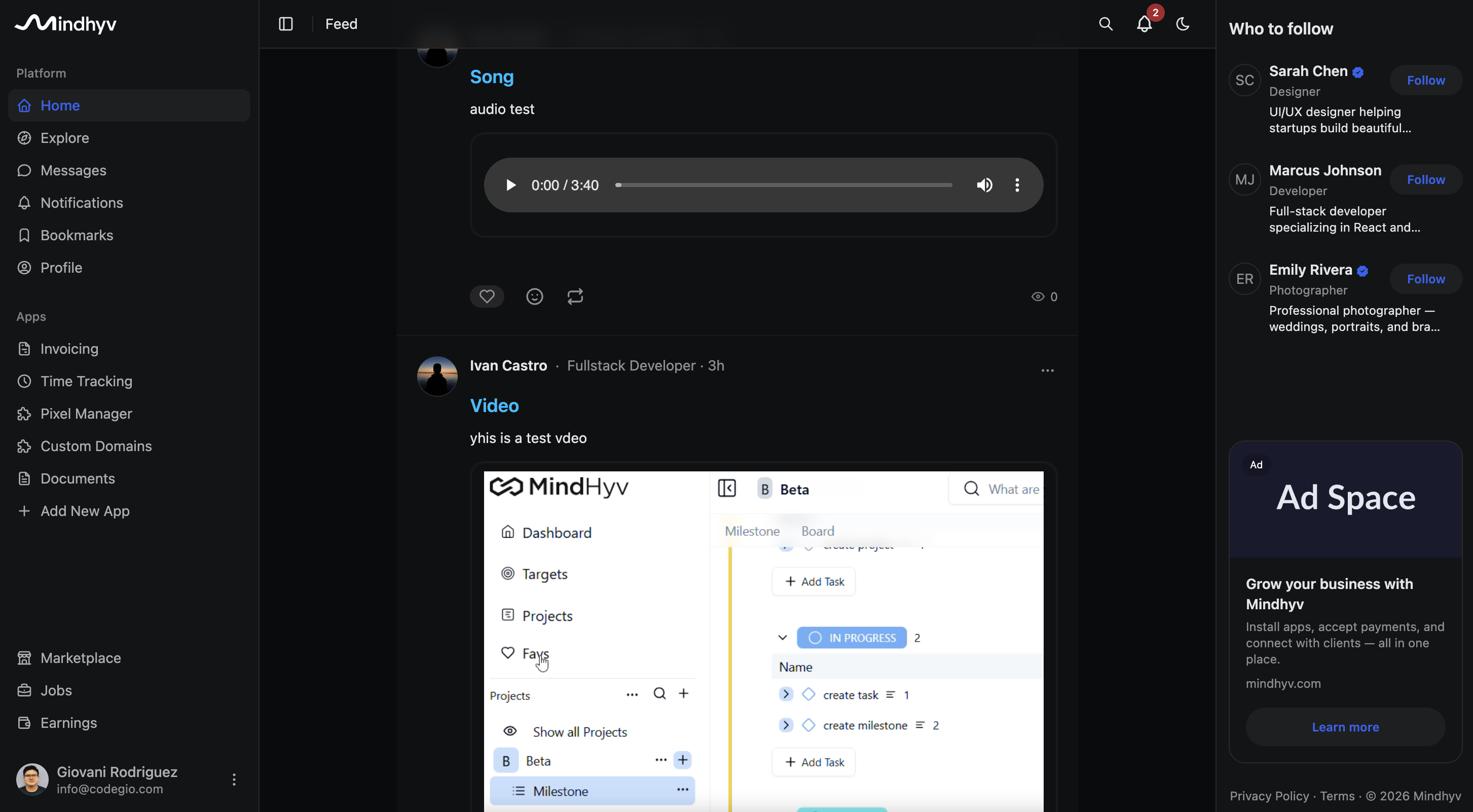 Mindhyv — Your all-in-one business platform